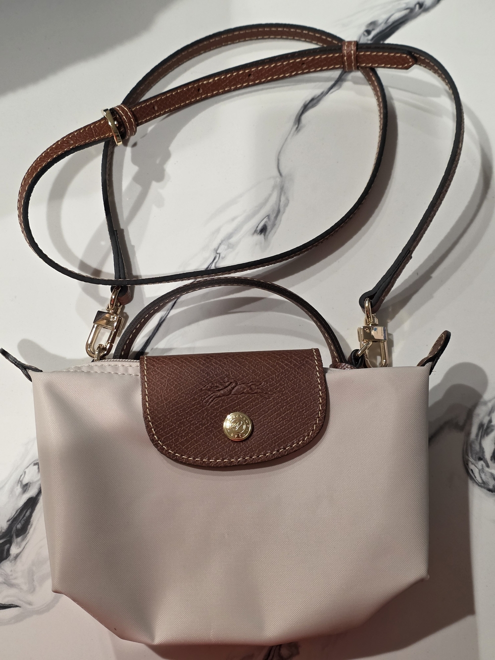 Longchamp Women's Mini Pouch With Removable Crossbody Strap Cream - Picture 4 of 5